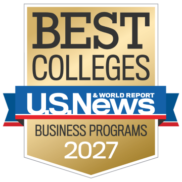 U.S. News and World Report Best Colleges badge - Business Programs 2027