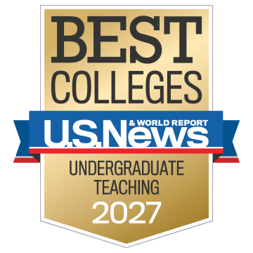 U.S. News and World Report Best Colleges badge - Undergraduate Teaching