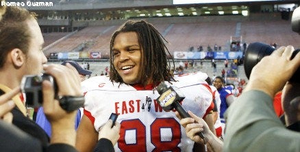 January 23, 2010: during second half game action in the 2010 East / West Shrine Gsme. at the Citrus Bowl in Orlando, Fl