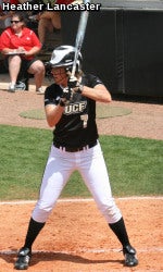 softball player up to bat