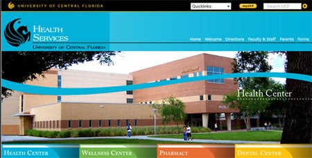 A new look for the UCF Health Services Web site