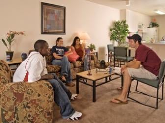 Students at Pegasus Pointe, a UCF affiliated housing community.