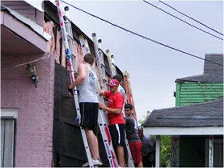 IFC members worked on rebuilding projects in New Orleans.