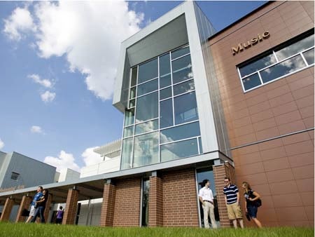 The first phase of the Performing Arts Center opened in the fall with classroom and studio spaces for Music and Theatre students.