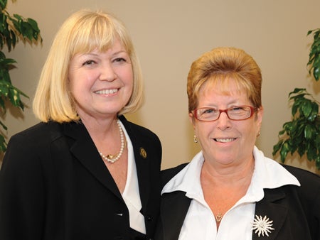 UCF Nursing: Dean Leuner and UCF alumna Kathleen LaPorte of VITAS