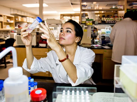 Boehme, an honors student, has studied stem cells and bacterial toxins at UCF's research labs.