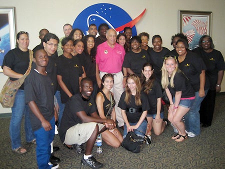 PRIME STEM Project students with astronaut Fred Gregory at KSC.