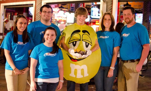 The team with student Ross McGinn in costume. Photo Credit: Adam Sheikh