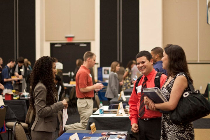 Students had the opportunity to talk to representatives from 75 schools at the fair.