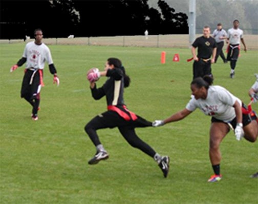 UCF’s Vanessa Ziccardi narrowly avoids a tackle at the ACIS tournament.