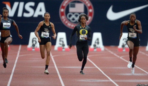 Jun 22, 2012; Eugene, OR, USA; in the 2012 U.S. Olympic Team Trials at Hayward Field. Mandatory Credit: Kirby Lee/Image of Sport-US PRESSWIRE