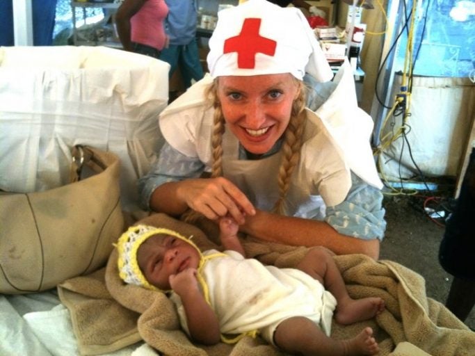 Humanitarian Alison Thompson in her documentary, 'The Third Wave,' about her time in Sri Lanka after a tsunami hit the country in 2004.