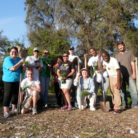 L-R: First Year Advising and Exploration staff Top- Brendali Melgoza, Troy Hahr, Jenna Nobili, Emily Rank, Courtney Demings, Danielle Aming, Jesse Sunski, Gregory Saunders, Jacques Werleigh, Jonathan Carr Bottom – Dillon Burleson, Karen Dlhosh