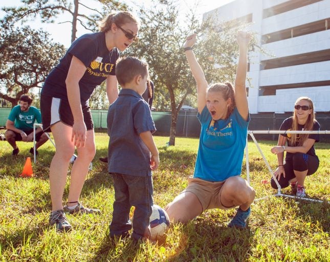 Physical therapy students are certain to bring enthusiasm to the event. (Photo by Abi Bell)