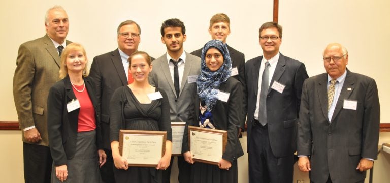 Summer 2014 Great Capstone Case Competition winners with judges