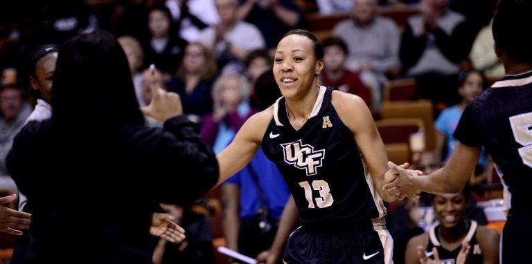 The Cincinnati Bearcats take on the UCF Knights during a first round game of the 2014 American Athletic Conference Women's Basketball Championship at Mohegan Sun in Uncasville, CT on Friday, March 7, 2014. Ben Solomon/American Athletic Conferece