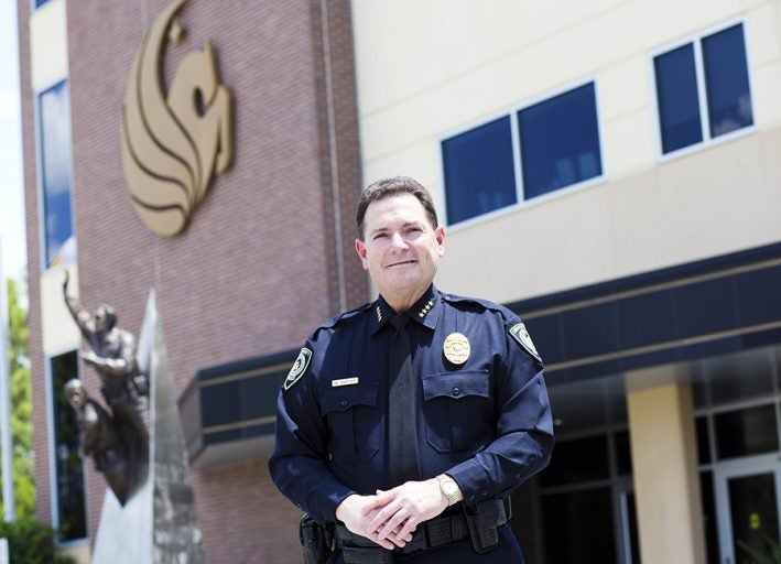 UCF Police Chief Richard Beary joined the university in 2007 and also holds a master's degree in criminal justice from UCF.
