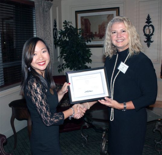 L-R: LEAD Scholar Rachael Largmann and The University Club Foundation Chair Jennifer Nichols Kennedy