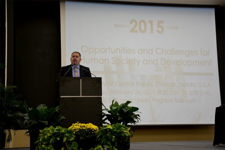 David M. Luna, of the U.S. Department of State, opened the summit with an assessment of global challenges.