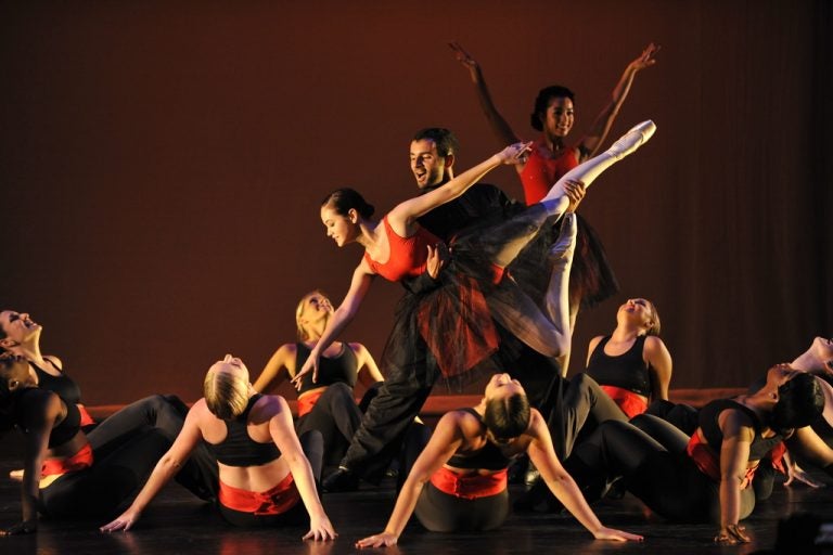 ucf ballet dancers in red and black