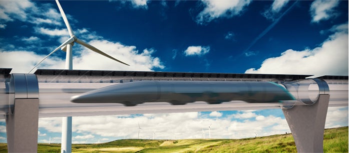 Conceptual rendering by Hyperloop Transportation Technologies.