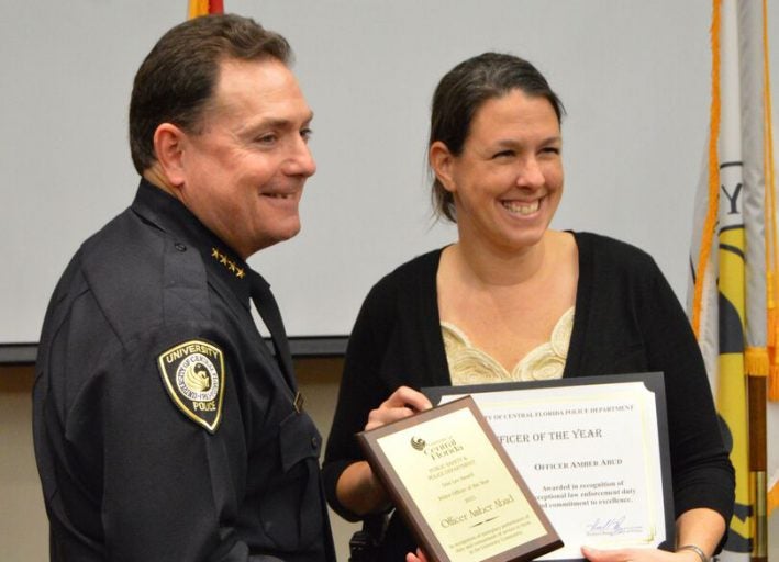 Detective Amber Abud, who joined UCFPD in 2006, was named Officer of the Year.