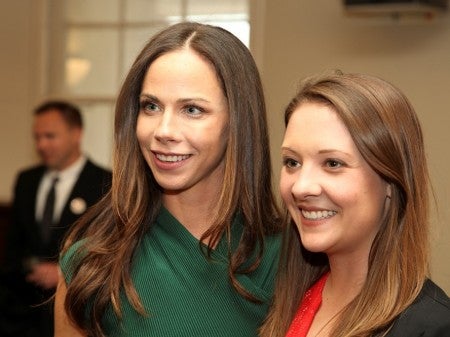 Med student Nicole Spitzer with Barbara Bush - Copy