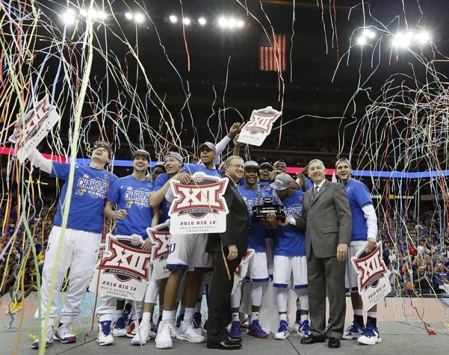Big XII champion Kansas is one of 11 teams competing in the men's basketball tournament with a 100 percent Graduation Success Rate. (Photo: Jeff Jacobsen)