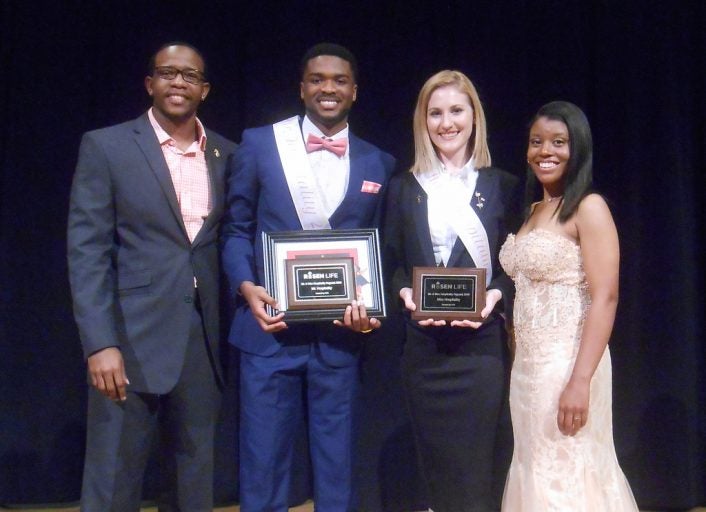 mr and miss hospitality, From left: Dale Reyes, Welsonne Renoir, Erica Flint, Moriah Tate