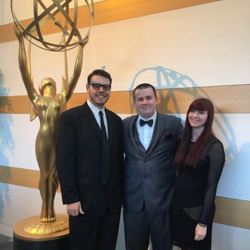 Ramsey Khawaja, Derek Loucks and Kristina League represented their UCF classmates at the 2016 College Television Awards.