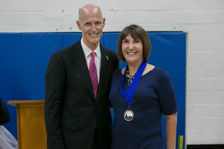 Gov. Rick Scott with Deborah Beidel