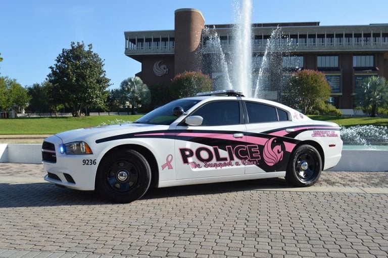 Breast Cancer Awareness ucf police pink car