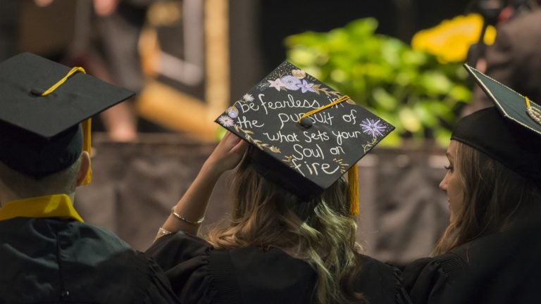 ucf graduation cap, decorated