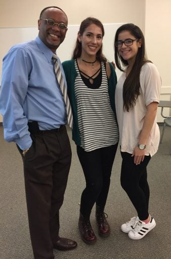 Left to right: Kenyatta Rivers, Isabel Morejon and Monica Lopez