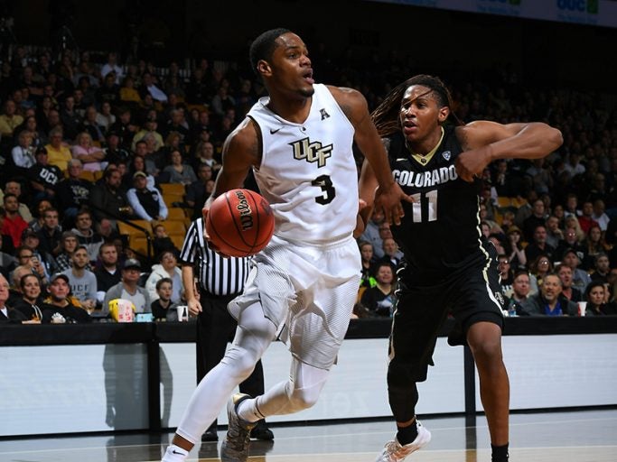 A.J. Davis helped the Knights win their first NIT Tournament victory on his birthday.