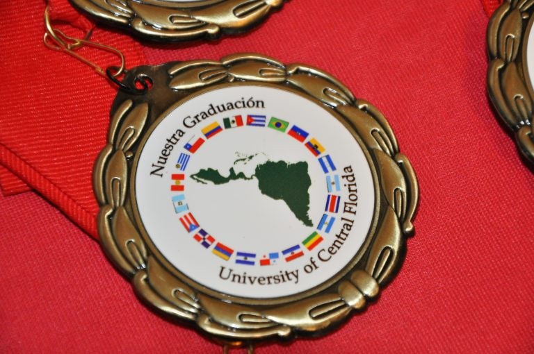 The medallion given to Latino graduating students at Nuestra Graduación.