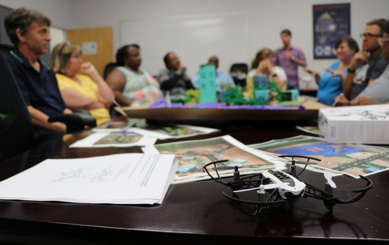 The mini drone teachers got to take home to incorporate in their science lesson plans. Photo by Lain Graham.