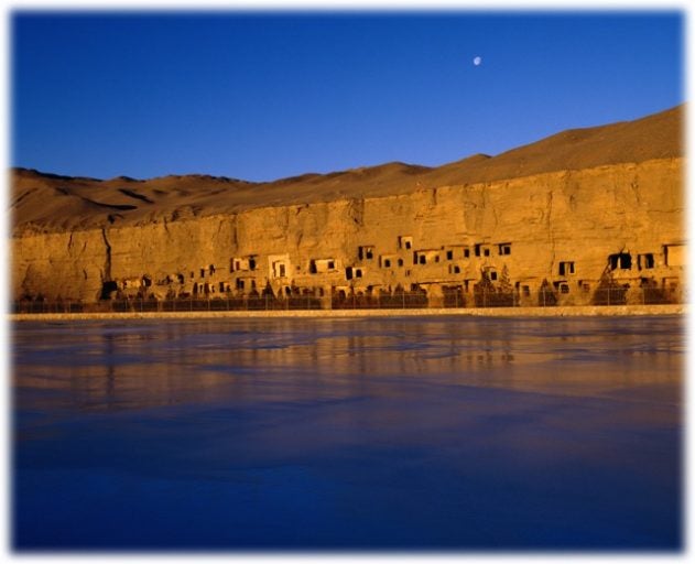 The Mogao Caves in China. (Photo courtesy of Sun Zhijun, Dunhuang Research Academy)