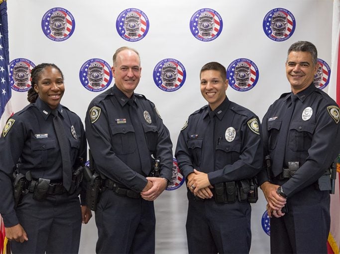 Left to right: Ofc. Johnson, Ofc. Osborne, Ofc. Torres and Ofc. Gaytan