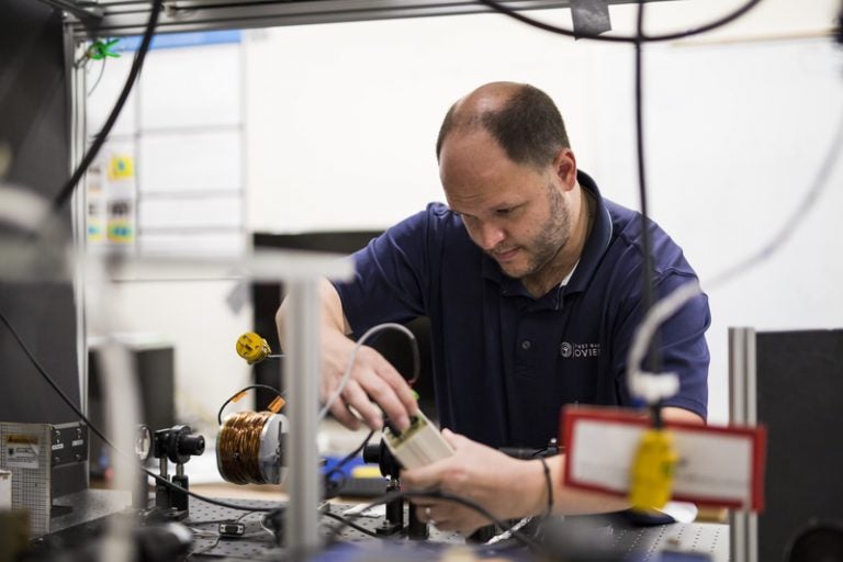 Shawn Putnam in research lab