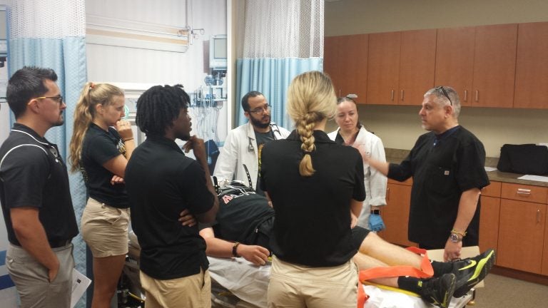 Athletic training and nurse practitioner students learn together.