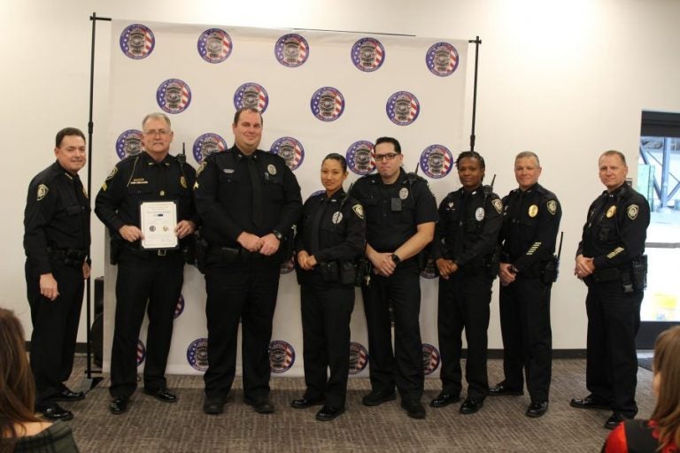 Delta Squad received a unit citation for their efforts to save a suicidal student in April.