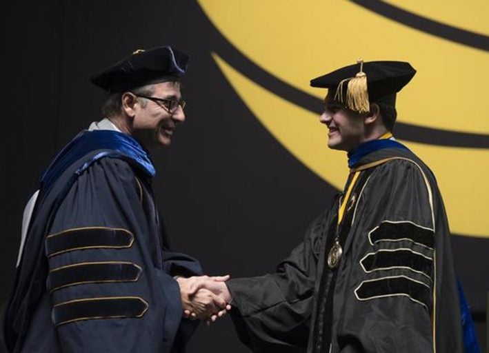 Fall commencement/graduation at the CFE Arena.