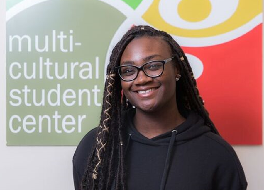Jazmyne Burroughs at the Multicultural Student Center
