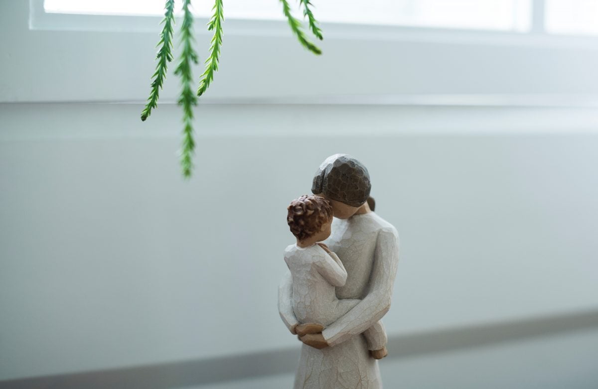 Figurine of mother and child.