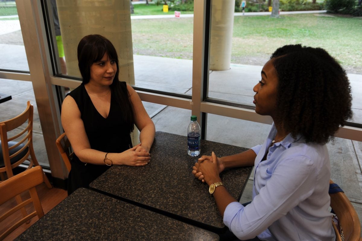 Jennifer Sanguiliano and Rachael Mack are both students in the doctoral program in public affairs.