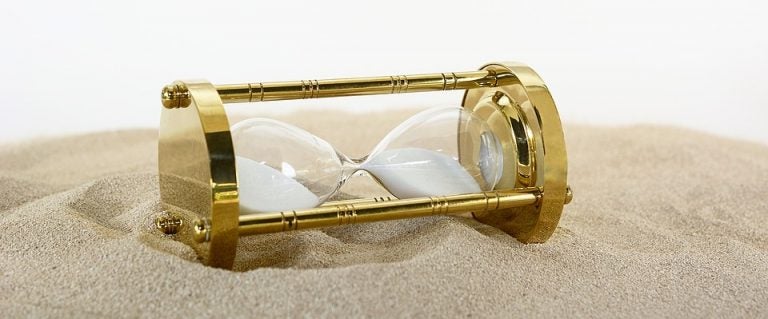 Hourglass with sand