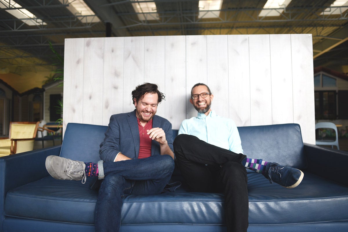 David Thomas Moran and Nathan Selikoff launched their Omnimodal startup last year. (Photo by John Paul Soto)