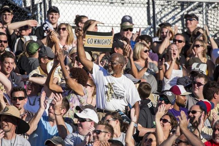 Knights fans in stadium