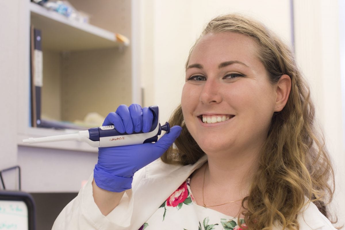 Emily Karwacki, who recently earned her biology degree from the University of Central Florida has given scientists a new tool to track down a new pathogen killing frogs around the world.